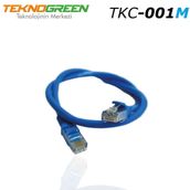 Teknogreen TKC-001M 1 mt Mavi Cat6 Kablo