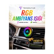 TEKNOKUTUM Rgb Led Araç İçi Sese Duyarlı Takılabilir Ambiyans Led Lambası Numaratör hediyeli