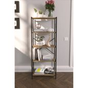 teknotrust Metal Kitaplık Ceviz 5 150 Cm Klasik Klasik Metal Kahverengi Klasik Metal