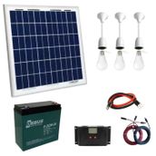 Teknovasyon ARGE 50 Watt Güneş Paneli Aydınlatma Paketi Solar Paket
