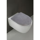 Teksev Klozet Kapak Örtüsü, Peluş Düz Gri Renk, Banyo Klozet Örtüsü