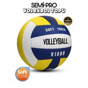 Telvesse SEMİ-PRO Voleybol Topu Lamineli Beton Zemin SoftTouch İç-Dış Mekana Uygun 8 Panel Sarı-Mavi V1000