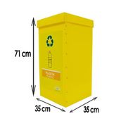 Temel Sarı Plastik Geri Dönüşüm Kutusu