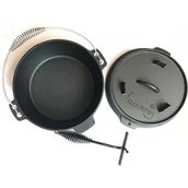 Tencere 10 Inch Dutch Oven Demir Döküm Kamp Tenceresi 25 cm