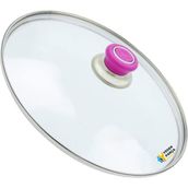 Tencere Sahan Tava Cam Kapağı Kapak 14 cm Fuşya Tutma Tepesi - Adet-Set