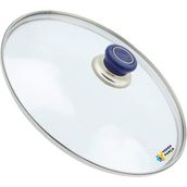 Tencere Sahan Tava Cam Kapağı Kapak 14 cm Lacivert Tutma Tepesi - Adet-Set