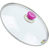 Tencere Sahan Tava Cam Kapağı Kapak 16 cm Fuşya Tutma Tepesi - Adet-Set