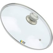 Tencere Sahan Tava Cam Kapağı Kapak 18 cm Gri Tutma Tepesi - Adet-Set