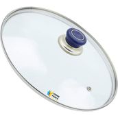 Tencere Sahan Tava Cam Kapağı Kapak 18 cm Lacivert Tutma Tepesi - Adet-Set