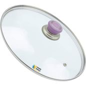 Tencere Sahan Tava Cam Kapağı Kapak 18 cm Lila Tutma Tepesi - Adet-Set