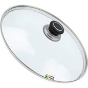 Tencere Sahan Tava Cam Kapağı Kapak 20 cm Siyah Tutma Tepesi - Adet-Set