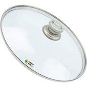 Tencere Sahan Tava Cam Kapağı Kapak 26 cm Gri Tutma Tepesi - Adet-Set