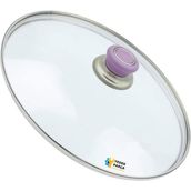Tencere Sahan Tava Cam Kapağı Kapak 30 cm Lila Tutma Tepesi - Adet-Set