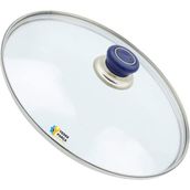 Tencere Sahan Tava Cam Kapağı Kapak 32 cm Lacivert Tutma Tepesi - Adet-Set