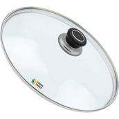 Tencere Sahan Tava Cam Kapağı Kapak 32 cm Siyah Tutma Tepesi - Adet-Set