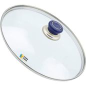 Tencere Sahan Tava Cam Kapağı Kapak 40 cm Lacivert Tutma Tepesi - Adet-Set