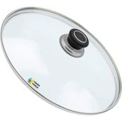 Tencere Sahan Tava Cam Kapağı Kapak 40 cm Siyah Tutma Tepesi - Adet-Set