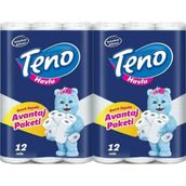 Teno Ultra Kağıt Havlu Çift Katlı 12'li Paket 2'li Set - Beyaz