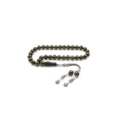 Tesbihane 925 Ayar Gümüş Püsküllü Prinç 8li Karpuz Yarma Küre Kesim Rus Oltu Tesbih