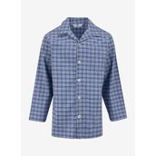 The Don Mavi Erkek Regular Fit Ekose Pijama Takımı TDNPJM001032