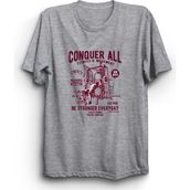 The Fame Body Building Vücüt Geliştirme Conquer All Gri Kadın T-shirt