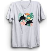 The Fame Çift Tukan Toucan Luck Şans Kuş Birds Toucan Partners Beyaz Kadın T-shirt