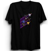 The Fame Füzeler Sky Uçak Pilot Airplane Siyah Kadın T-shirt