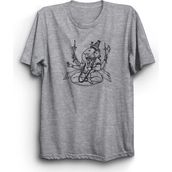 The Fame Ganeşa Şiva Ganesha Shiva Hanuman Hinduizm Hint Gri Kadın T-shirt