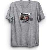 The Fame Motosiklet Motobike Motorcycle Gaz Gas Chopper Gri Kadın T-shirt