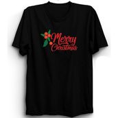 The Fame Noel Süsü, Merry Christmas, Ornament Yeniyıl, Yılbaşı Tişört - 4XL - Siyah