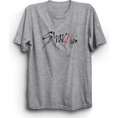 The Fame Stray Classic Logo K-Pop Kids Gri Kadın T-shirt