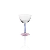 The Mia 240 ml Ayaklı Cam Mavi Pembe Dondurma Kasesi