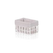 The Mia Braid Hasır Organizer Beyaz 22x14x13 cm Sepet