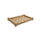 The Mia TPS0071 Wicker 41x28 CM Bambu Tepsi