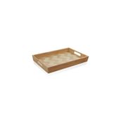 The Mia TPS0074 Wicker 33x23 CM Bambu Tepsi