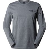 The North Face NF0A87QNDYY1 M L-S Sımple Dome Tee Gri Erkek T-shirt