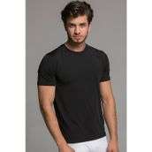 Thermoform Microfiber Siyah Kısa Kollu Fanila