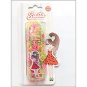 Ticon Sasta Lastik Saç Tokası Karışık Renk Sticker Hediyeli