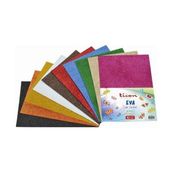 Ticon Yapışkanlı Simli Eva 10'lu Karışık Renk 20x30 cm Desenli El İşi ve Süsleme Malzemeleri