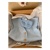 Tiny Wood El Örgüsü Yumuşak Bebek Yelek Ve Patik Seti 3-12 Ay | Yenidoğan Bebek Hediyesi Unisex