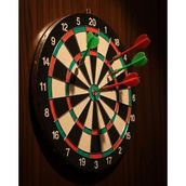 TKÇ Kaliteli Ahşap 15 Inç Dart Tahtası Kolay Montajlı 4 Ok - Renkli