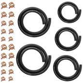 Tnisesm 5 Boyutlu Yakıt Hattı Hortumu - 3/8 "1/2" 5/16" 1/4 "3/16" ID NBR Kauçuk 3.3ft Küçük Motorlar için 20 Adet Kelepçeler ile Kawasaki EZGO Golf Arabası Kar Araci Motosiklet ATV Traktör
