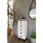 Tocco 1020 Meyra 5 Çekmeceli Beyaz Şifonyer