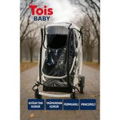 Tois Baby Fermuarlı Yeni Bebek Arabası Yağmurluğu Fitalatsız
