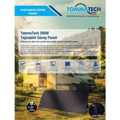 Tommatech 200W Taşınabilir Güneş Paneli - TT200-48TN10-PRT