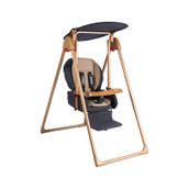 Tommy Baby Crazy Gold Tam Ortopetik Lüx Yatarlı Tepsili Tenteli Bebek Salıncağı siyah