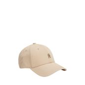 Tommy Hilfiger Chic TH Monogram Twill Beyzbol Şapkası, Standart, AW0AW17631, Bej, Kadın