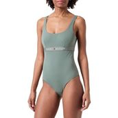 Tommy Hilfiger One Piece (Ext Sizes) Kadın Mayo, Yeşil, Xs