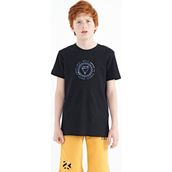 Tommy Life 11115 Lacivert Nakış İşleme Detaylı O Yaka Standart Kalıp Erkek Çocuk T-Shirt