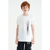 Tommy Life 11119 Beyaz Yazı Baskılı O Yaka Standart Kalıp Erkek Çocuk T-Shirt